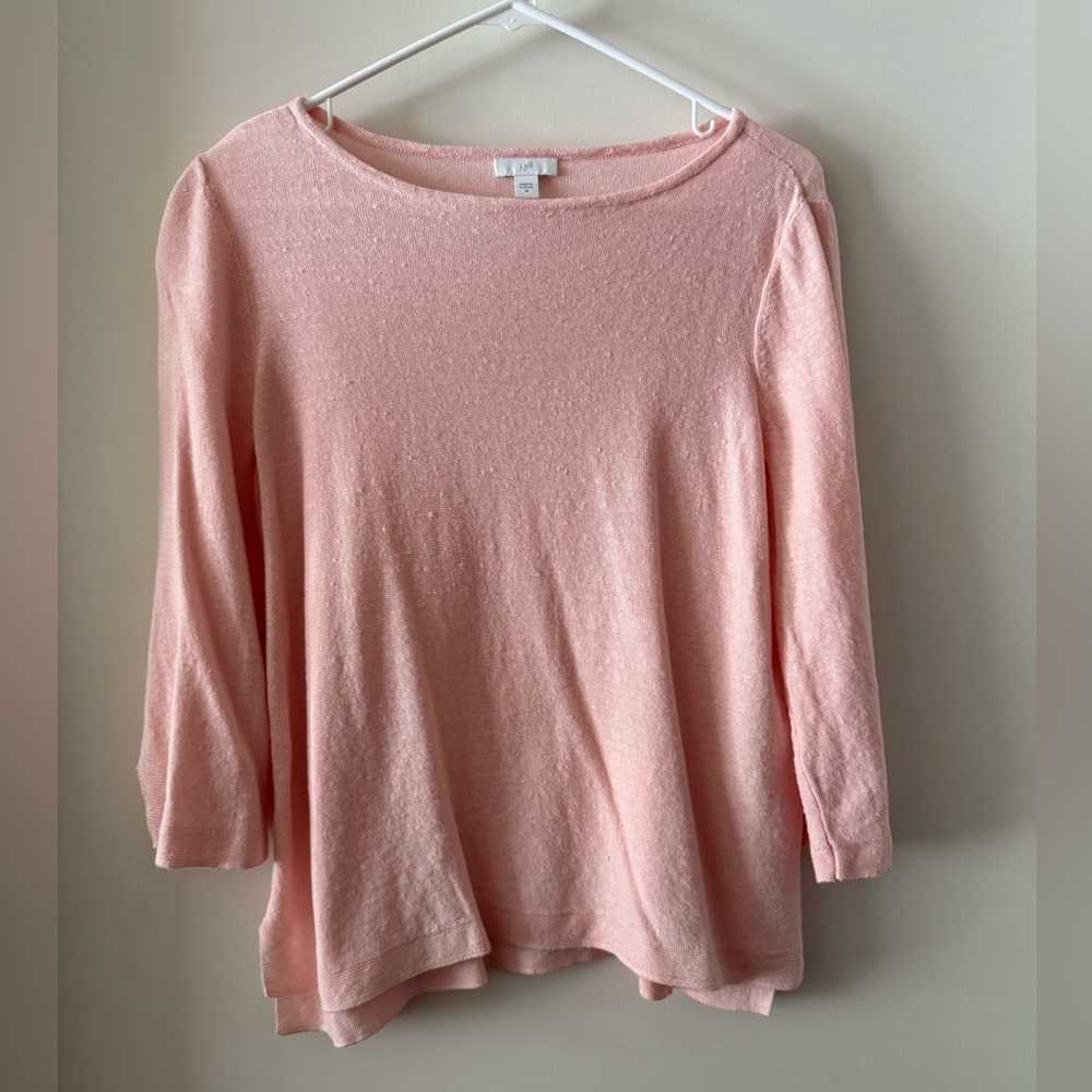J. Jill Linen Blend Boatneck Sweater